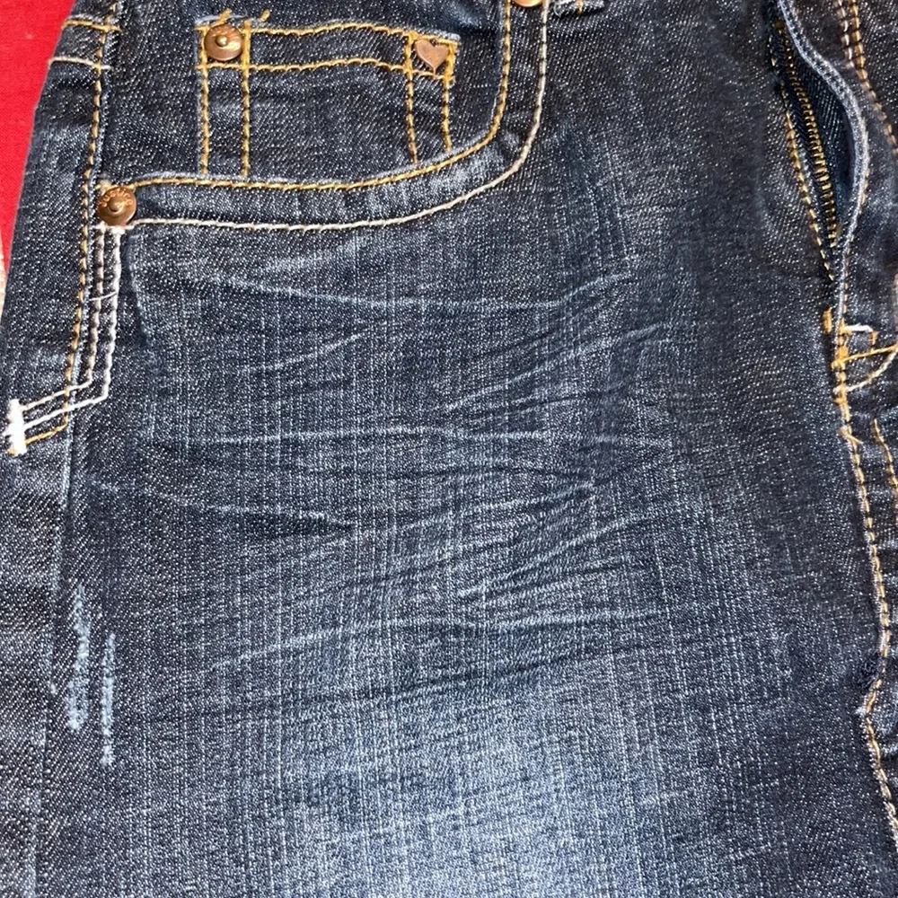 Justice Girls Kids Classic Jean Dark Wash Denim Skirt Dark Wash Sz 14 R EUC